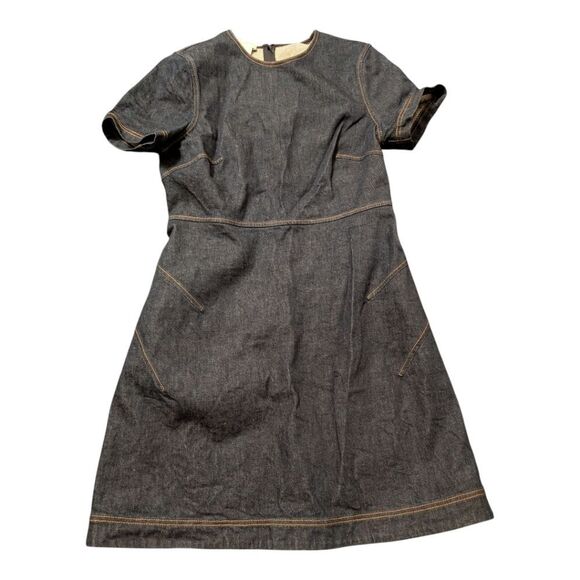 Lafayette 148NY MINIMALIST Fit-&-Flare Denim midi Dress Size 8 - Picture 11 of 13